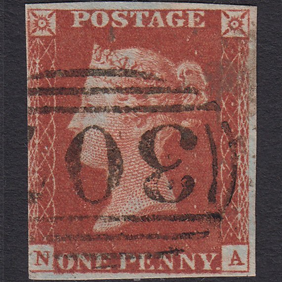 GB QV 1841 1d Red-brown (Plate 60) SG8-B1(1) NA GU nr 4M Gainsborough 307
