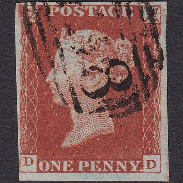 GB QV 1841 1d Red-brown (Plate 60) SG8-B1(1) DD FU