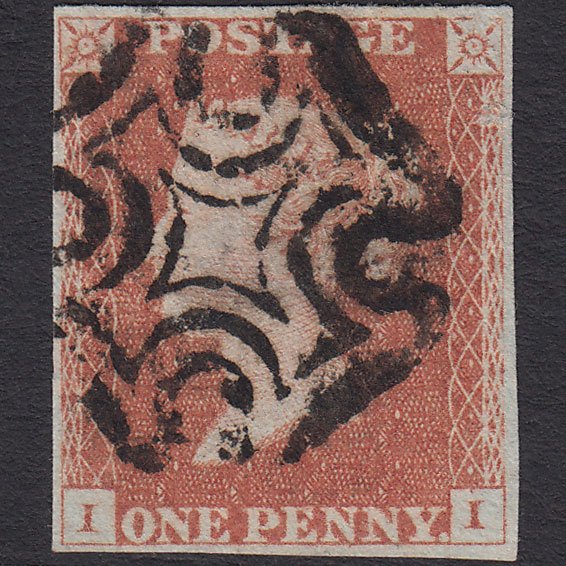 GB QV 1841 1d Red-brown (Plate 24) SG8-B1(1) II GU Maltese Cross