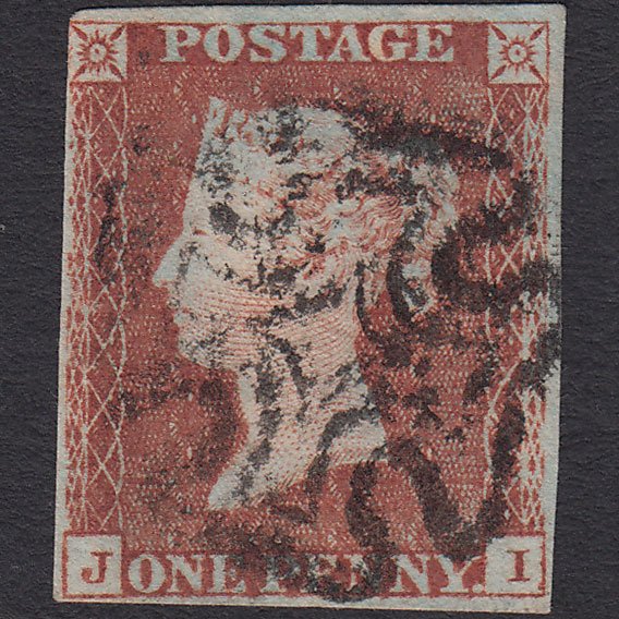 GB QV 1841 1d Red-brown (Plate 18) SG8-B1(1) JI FU nr 4 Margins MX