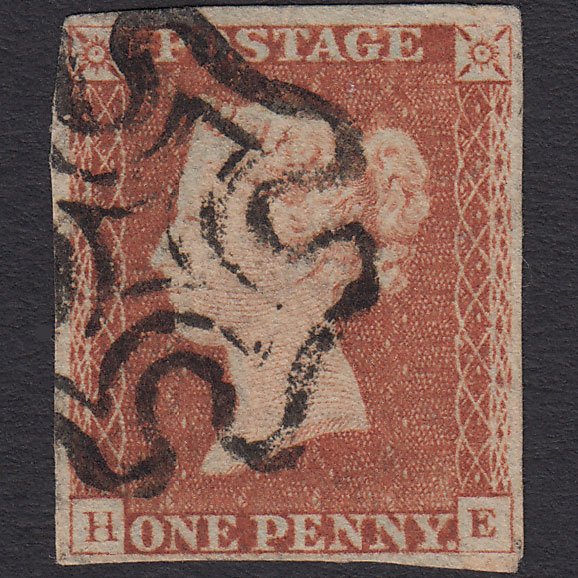 GB QV 1841 1d Red-brown (Plate 25) SG8-B1(1) Ivory Head HE FU 4 Margins MX