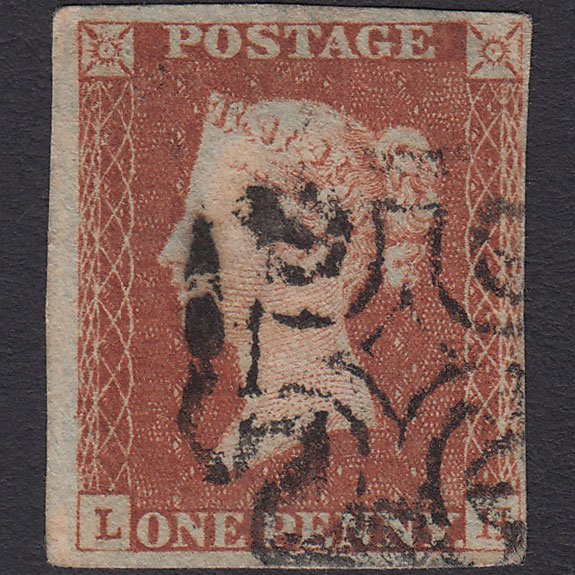 GB QV 1841 1d Red-brown (Plate 25) SG8-B1(1) Ivory Head LH FU 4 Margins MX