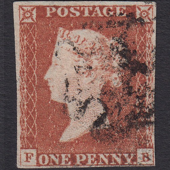 GB QV 1841 1d Red-brown (Plate 17) SG8-B1(1) FB GU 4 Margins MX