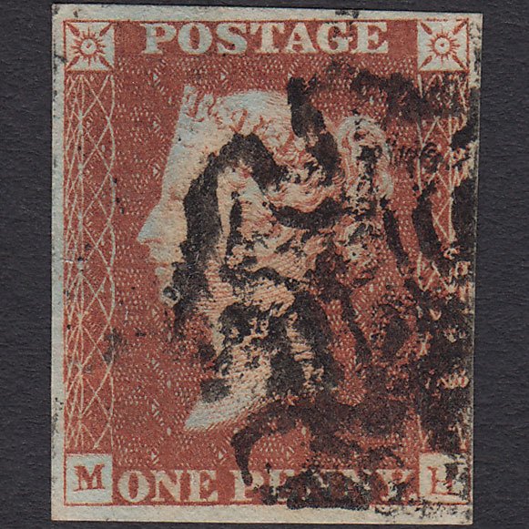 GB QV 1841 1d Red-brown (Plate 24) SG8-B1(1) MH GU 4 Margins Maltese Cross