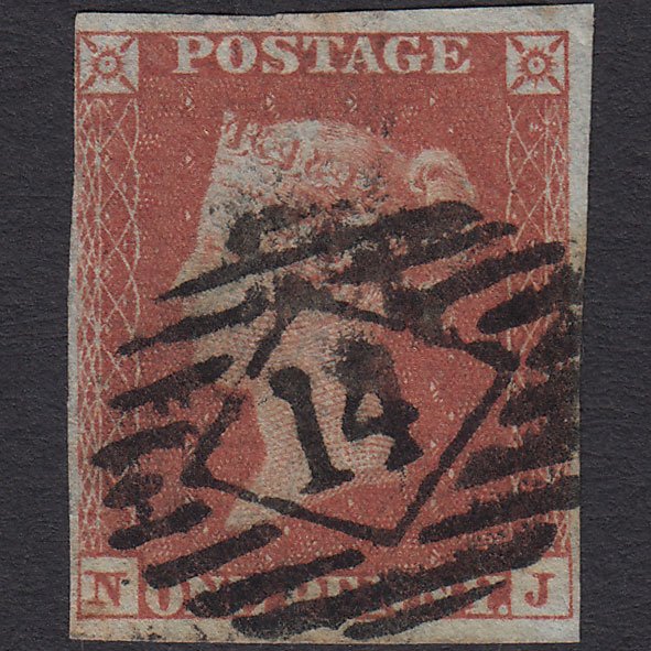 GB QV 1841 1d Red-brown (Plate 169) SG8-B2(1) NJ FU 4 Margins London IS 14