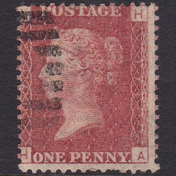 GB QV 1864 1d Lake-red (Plate 171) SG44-G1(2) HA GU Misperf