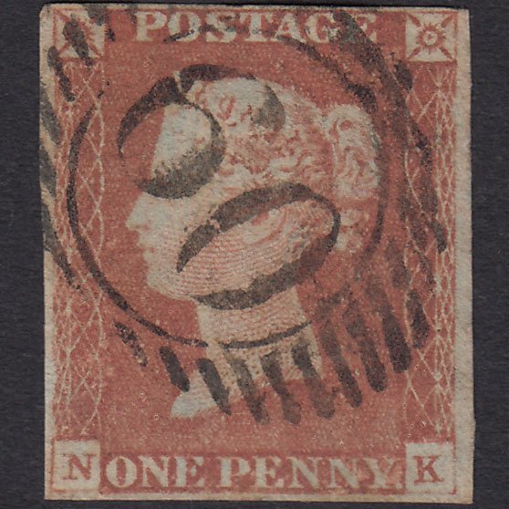 GB QV 1841 1d Red-brown (Plate 68) SG8-B1(1) NK GU 4 Margins London D&S 60