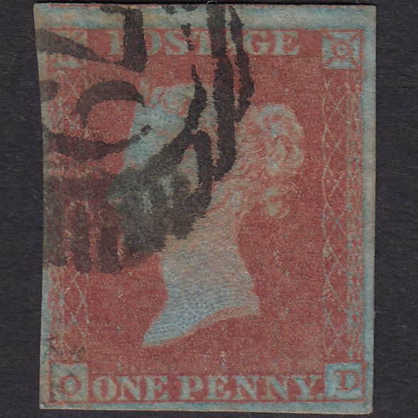 GB QV 1841 1d Very Blued (Plate 130) SG8a-B1(2) OD GU 4M London D&S 62