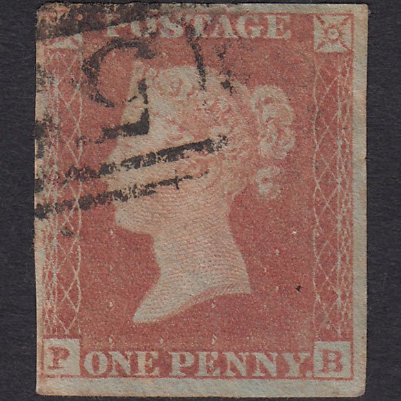 GB QV 1841 1d Red-brown (Plate 164) SG8-B2(1) PB GU 4 Margins