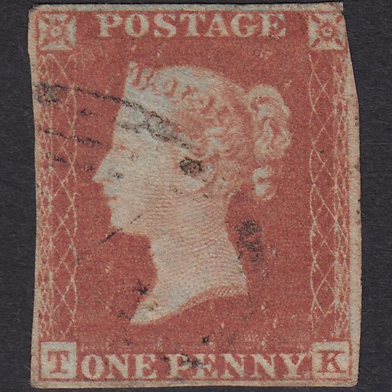 GB QV 1841 1d Red-brown (Plate 143) SG8-B2(1) TK GU 3 Margins Light Cancel