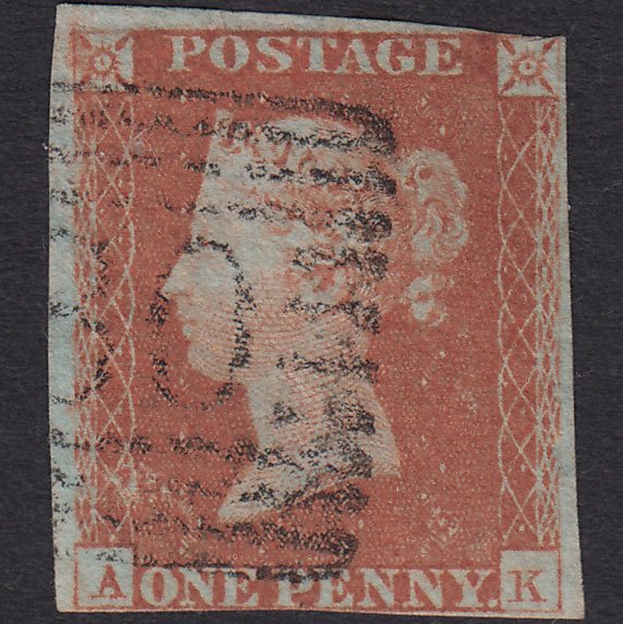 GB QV 1841 1d (Plate 77) SG8-B1(1) AK GU Missing Imprimatur nr 4M Scotland