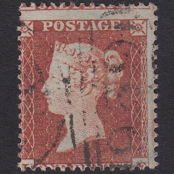GB QV 1855 1d Plate 200 SG22-C2(1) LF FU Clifton 959 Misperf