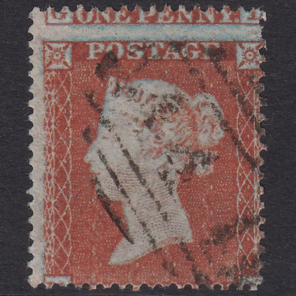 GB QV 1854 1d Plate 184 SG17-C1(1) Framed Reverse HL FU Missing Imprimatur