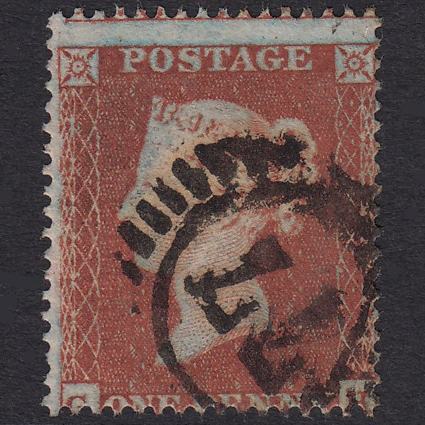 GB QV 1854 1d Plate 193 SG17-C1(1) Framed Reverse GH FU London D&S 77