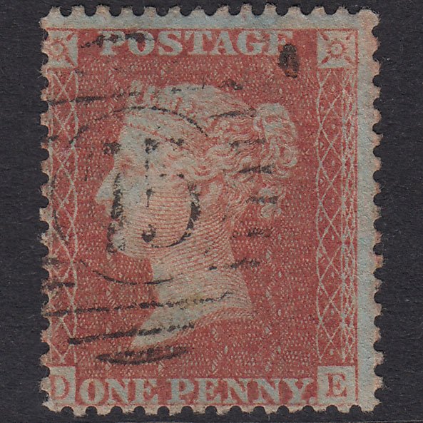 GB QV 1856 1d Red-Brown Plate 45 SG29-C8(1) DE FU 75
