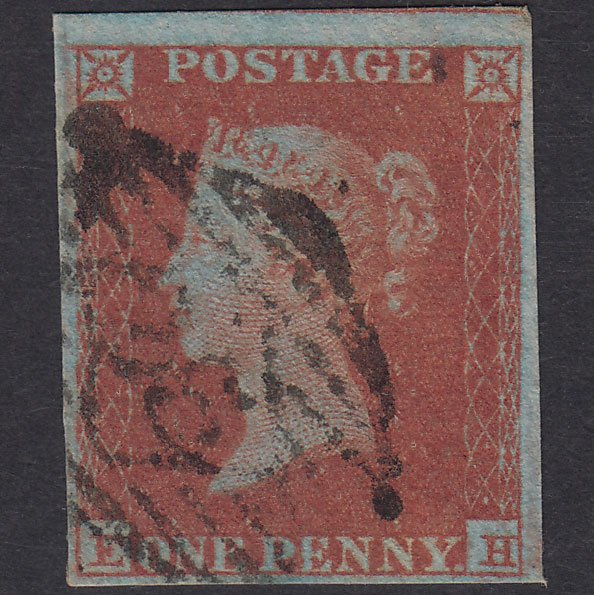 GB QV 1841 1d Red-Brown Plate 138 SG8-B2(1) EH FU 4M London IS Cancel