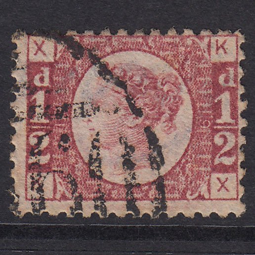 GB QV 1870 1/2d Rose-Red Plate 19 SG48-G4 KX FU