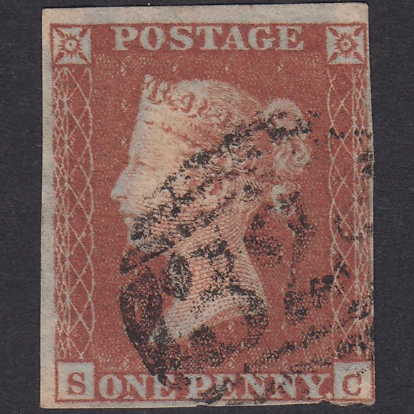GB QV 1841 1d Lavender Tinted Paper Plate 129 SG8-BS91E SC GU Nr 4M