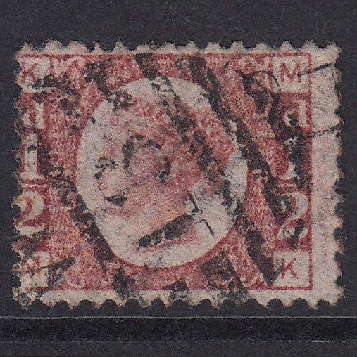 GB QV 1870 1/2d Rose-Red Plate 15 SG48-G4 MK GU London D&S W13