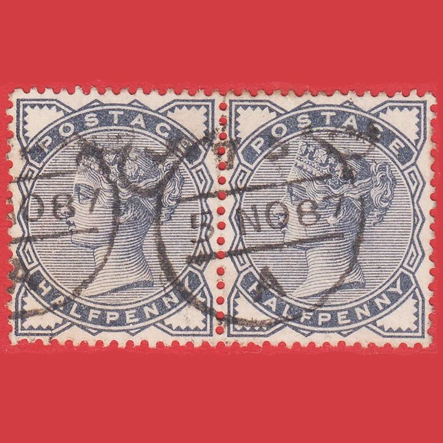 GB QV 1884 1/2d SLATE-BLUE SG187-K17A GU