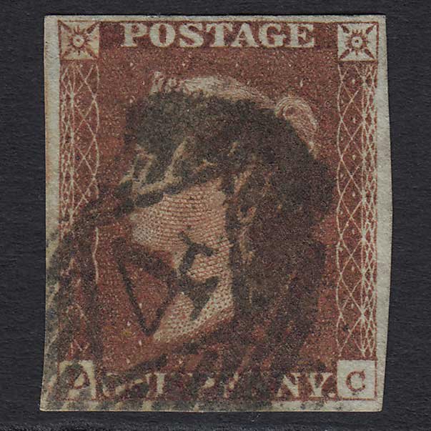 GB QV 1841 1d Red-brown (Plate 55) (SG10) 'DC' FU 4M Very Unusual Shade