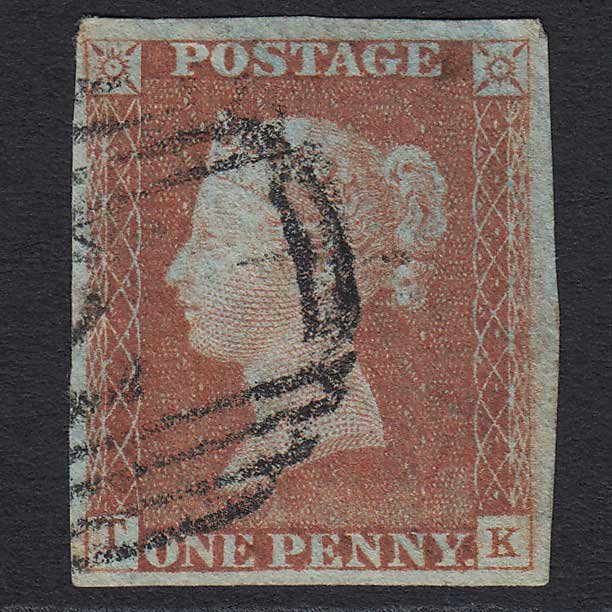 GB QV 1841 1d (Plate 59) (SG8) 'TK' FU Aberystwyth (2) 4M Light Cancel