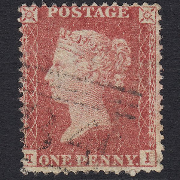 GB QV 1857 1d Rose-red (Plate 55) SG40-C10(1) TI FU Crieff 84