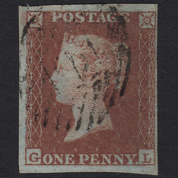 GB QV 1841 1d Red-brown (Plate 133) SG8-B2(1) GL VFU London IS Cancel 4M