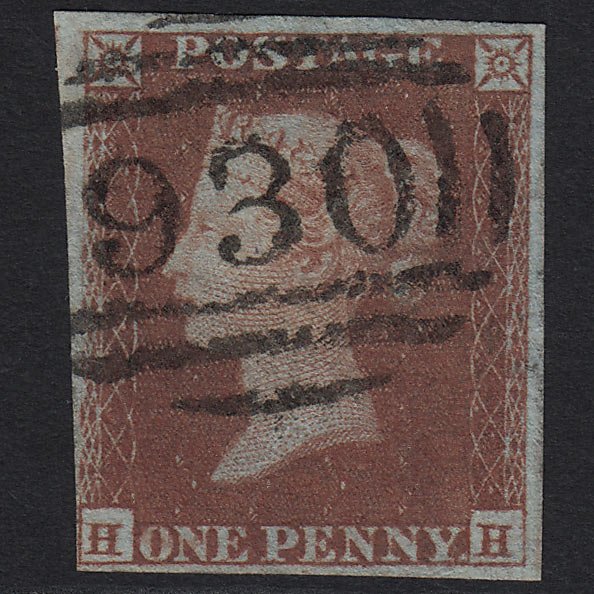 GB QV 1841 1d Red-brown (Plate 164) SG8-B2(1) HH VFU York 930 4M Imperf
