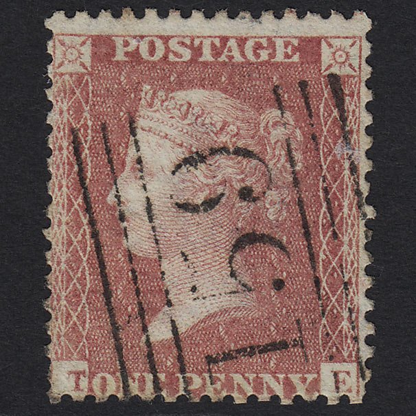 GB QV 1857 1d Pale Rose (Plate 44) SG39-C10(3) TE FU Glasgow 159 Distinctive T