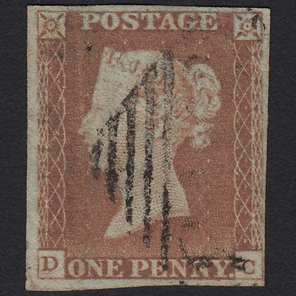 GB QV 1841 1d Red-brown (Plate 72) SG8-B1(1) DC GU in Ireland 4 Margins