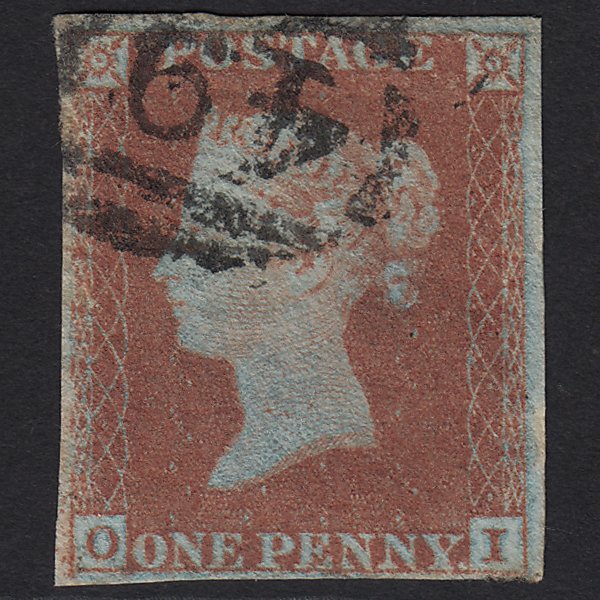 GB QV 1841 1d Red-brown (Plate 142) SG8-B2(1) OI GU 4 Margins