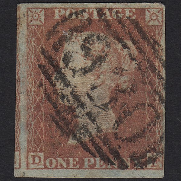 GB QV 1841 1d Red-brown (Plate 88) SG8-B1(1) DF GU York 930 4 Margins