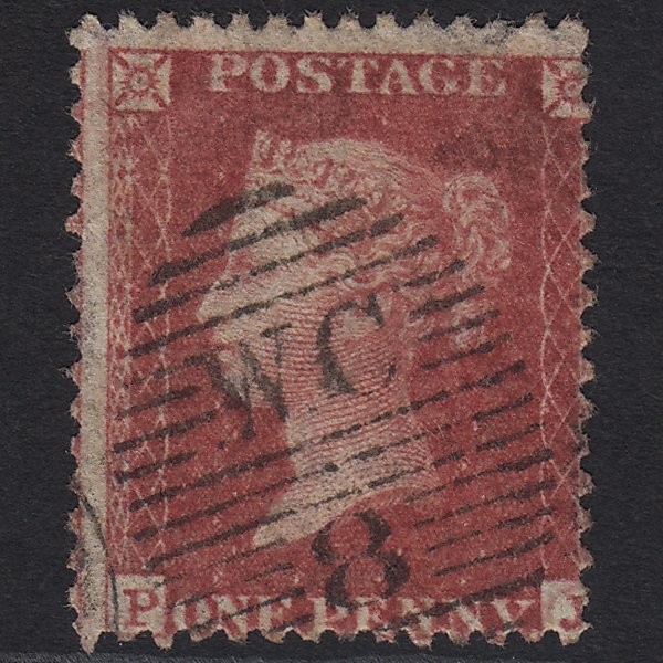 GB QV 1857 1d Rose-red (Plate 42) SG40-C10(1) PJ GU in London WC8