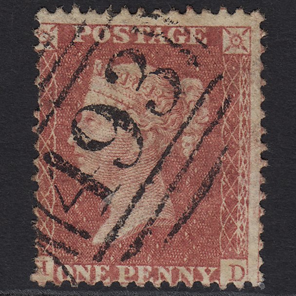 GB QV 1857 1d Rose-red (Plate 67) SG40-C10(1) HD GU Maidstone 493