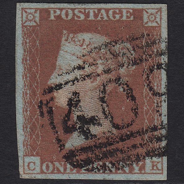 GB QV 1841 1d Red-brown (Plate 126) SG8-B2(1) CK FU Jersey 409 4M Imperf