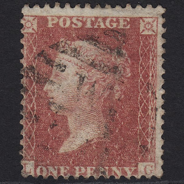 GB QV 1857 1d Rose-red (Plate 56) SG40-C10(1) LG FU Light Cancel