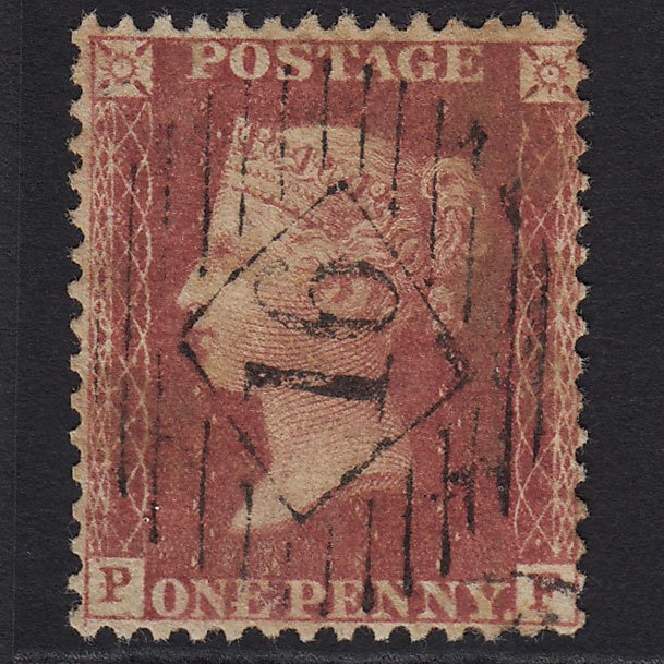 GB QV 1857 1d (Plate 58) SG40-C10(1) PF GU London IS 16 Extended Frame Line