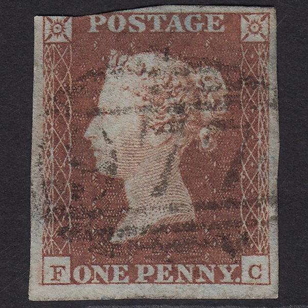 GB QV 1841 1d Red-brown (Plate 93) SG8-B1(1) FC GU Ferry Hill 977