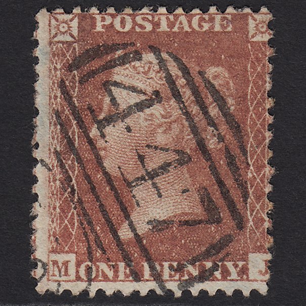 QV 1856 1d Red-brown (Plate 33) SG29-C8(1) MJ FU Leeds 447