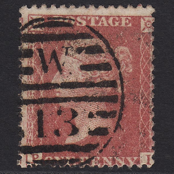 GB QV 1857 1d Rose-red (Plate 55) SG40-C10(1) PI FU London D&S W13