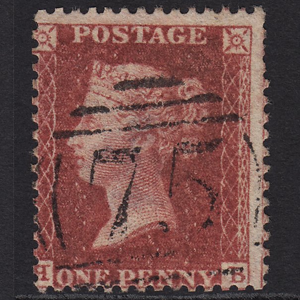 GB QV 1857 1d Rose-red (Plate 60) SG40-C10(1) HB GU Birmingham 75 Misperf