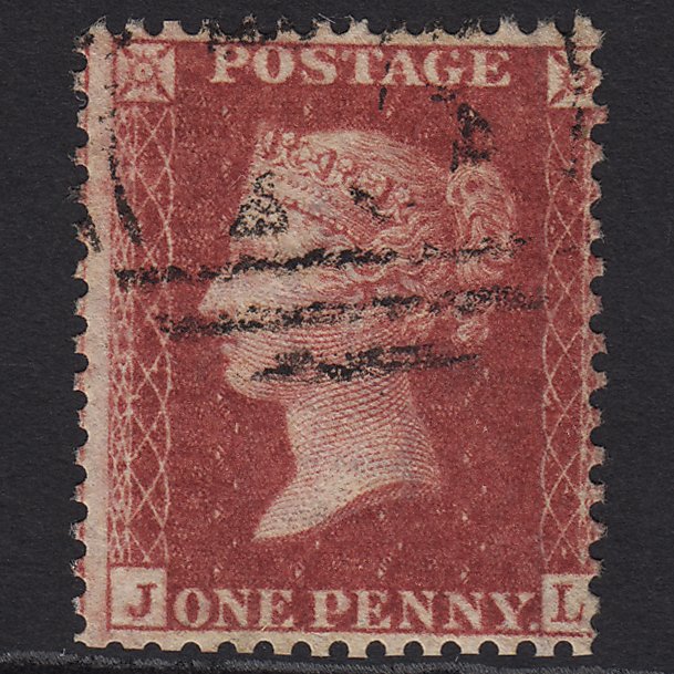 GB QV 1857 1d Rose-red (Plate 58) SG40-C10(1) JL GU Birmingham 75 Misperf