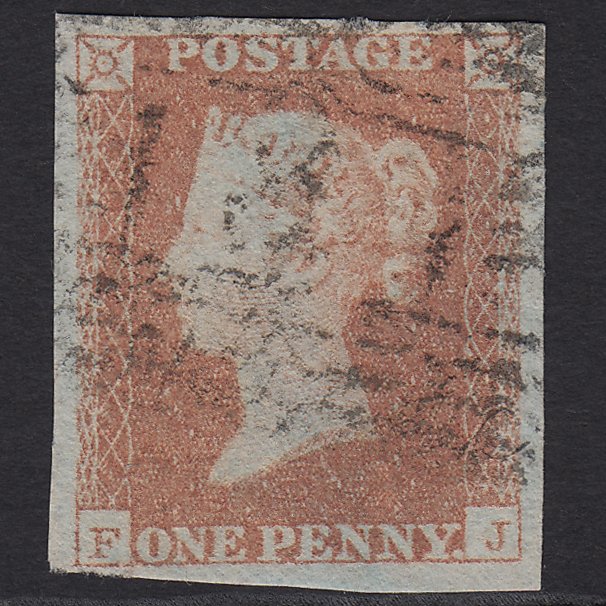 GB QV 1841 1d Red-brown (Plate 101) SG8-B1(1) FJ GU 4 Margins Edinburgh 131