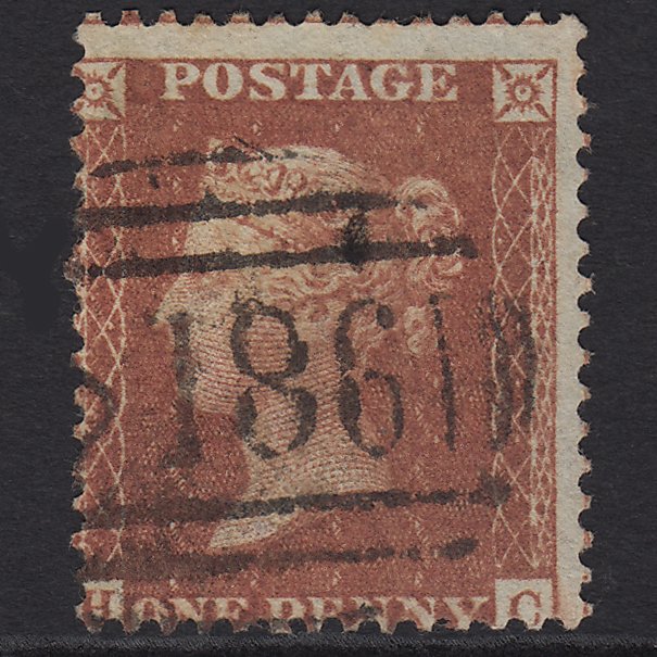 GB QV 1856 1d (Plate 27) SG29-C8(1) HC GU Dublin 186 Irish Spoon