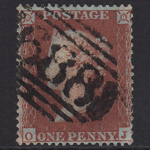 GB QV 1854 1d Red-brown (Plate 182) SG17-C1(1) OJ GU Sandwich 688