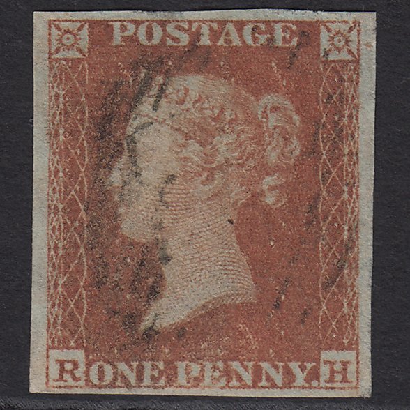 GB QV 1841 1d Red-brown (Plate 154) SG8-B2(1) RH GU 4M Imperf Later State?