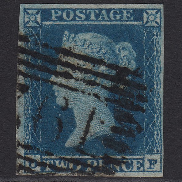 GB QV 1841 2d Blue (Plate 4) SG14-E1(2) OF FU 4 Margins Keith 192