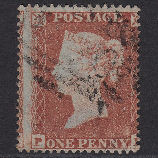 GB QV 1854 1d Red-brown (Plate 166) SG17-C1(1) PL FU Large Misperf