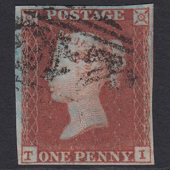 GB QV 1841 1d Red-brown (Plate 96) SG8-B1(1) TI FU 4 Margins